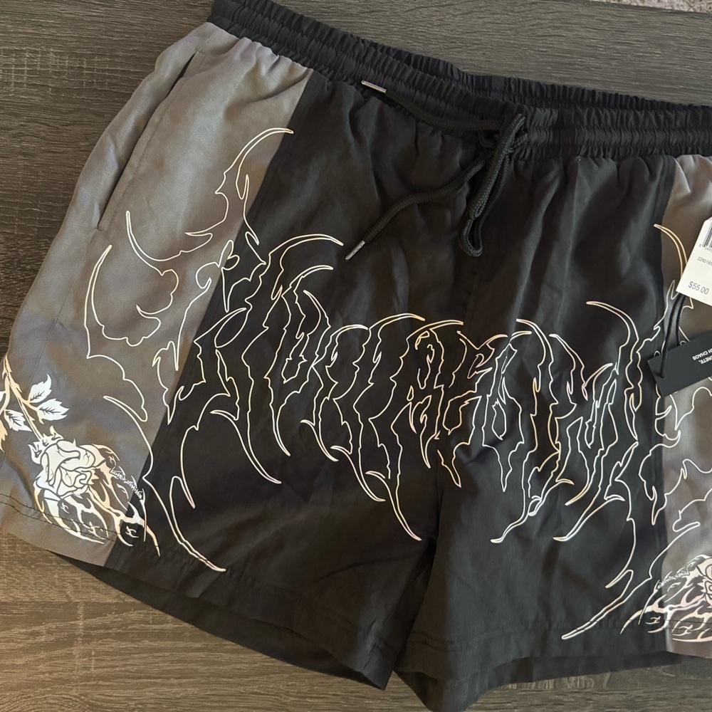 Black and Gray Men's Shorts